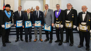 Presentation of 50+ year pins at Visitation of Doylestown Lodge No. 245